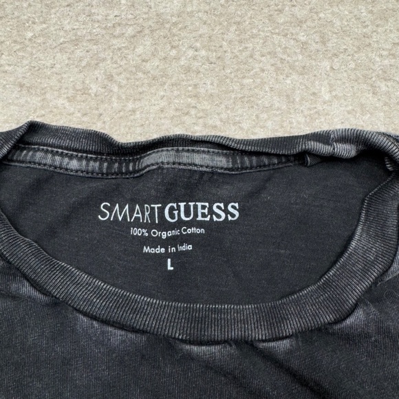 Guess Graphic T Shirt Men's Size L Black Short Sleeve Crew Neck Stretch Casual - Picture 2 of 6